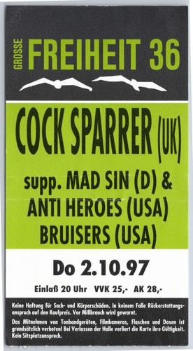 Cock sparrer mad sin - +,
