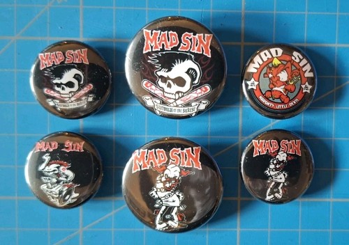 Mad sin button set - sin, (6